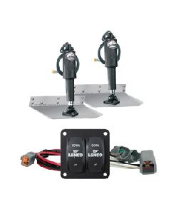 Lenco 9" x 12" Standard Trim Tab Kit w/Double Rocker Switch 15101-104