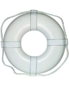 Cal-June 19  White Ring Buoy W/Straps CAL G19