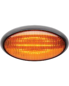 FULTYME RV LED PORCH OVAL BLK BASE AMBER