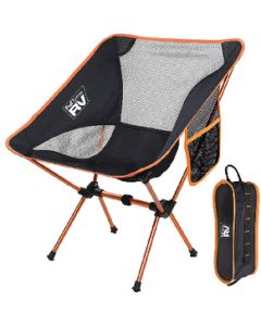 FULTYME RV PORTABLE CAMP CHAIR BLK/ORG 5