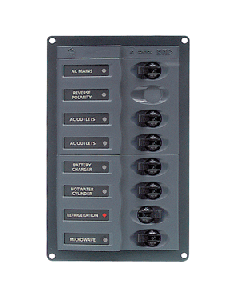 BEP AC CIRCUIT BREAKER PANEL WITHOUT METERS 6 WAY WITH 900-ACM6W-110V