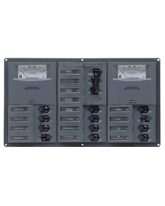 Bep Ac Circuit Breaker Panel  With Analog Meters 12Sp 2Dp