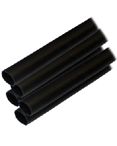 Ancor Adhesive Lined Heat Shrink Tubing (ALT) - 1/2" x 6" - 5-Pack - Black 305106