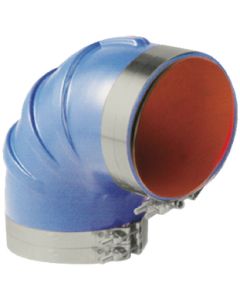 Trident hose Elbow 2In 90D W/Clamps Blu Sil TRC 290V2000SS