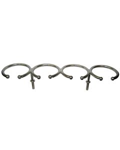 Whitecap Top Mount 4-Ring Ss Cup Holder - Stud Mount