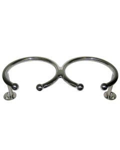 Whitecap Double Top Mount Ss Cup Holder - Base Mount