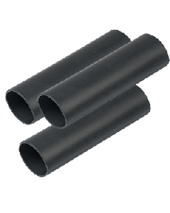 Ancor Heavy Wall Heat Shrink Tubing 3/4" X 6" Black 3 Pk