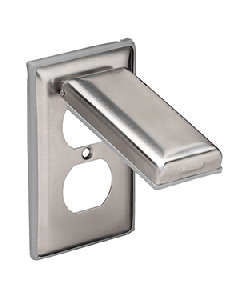 Marinco Stainless Steel Cover f/Duplex Receptacle w/Lift Lid 7879CR
