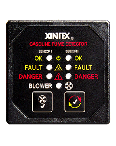 Xintex Gasoline Fume Detector & Blower Control w/2 Plastic Sensors - Black Bezel Display G-2BB-R