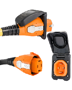 SmartPlug 50 Amp Connector & Non Metallic Inlet - Black B50ASSYPB