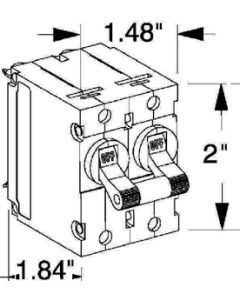 Ancor Circuit Breaker 20A 2 Pole Wht ANC 552820