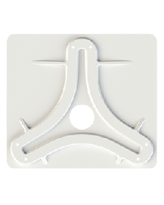 KING Jack&trade;/Omni Antenna Mounting Plate - White MB8200
