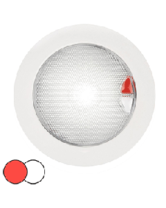 Hella Marine EuroLED 150 Recessed Surface Mount Touch Lamp - Red/White LED - White Plastic Rim 980630002