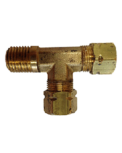 Uflex Male Run T-Fitting - 3/8" x 3/8" Tube x 1/4" NPT 171CA-6-4