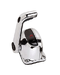 Uflex&nbsp;Single Lever Top Mount Control w/Neutral Lock & Trim Switch - Chrome B501CHT/L
