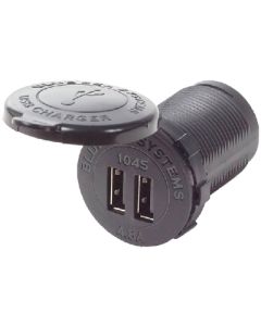 Blue Sea Dual Usb Scoket 4.8A 12-24Vdc Blu 1045