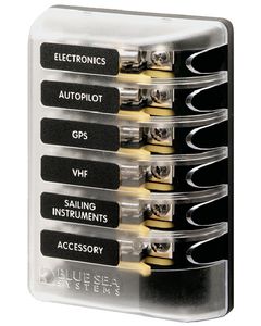 Blue Sea Systems Fuse Block Agc 6 Cir. BLU 5018