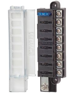 Blue Sea Systems FUSE BLOCK STBLADE 8CIRC W/CVR BLU-5046