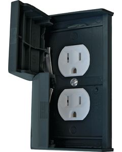 Diamond Group Cover W/Receptacle Black DAG-DG52522SVP