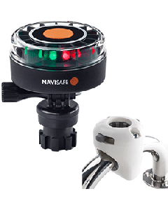 Navisafe Navilight 2NM Tricolor w/Navimount Base & Rail Mount - White 340KIT3