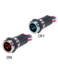 BLUE SEA 4180 SS PUSH BUTTON SWITCH 15A OFF-ON BACK LIT 4180