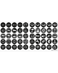 BLUE SEA 4230 LABEL KIT FOR  BACKLIT PUSH BUTTON SWITCH 4230