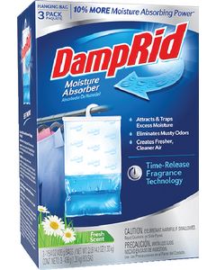 DAMP RID DR 3PK HANGING MOISTURE ABSORB DMP FG83K