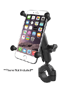 RAM Mount RAM&reg; Torque&trade; 1 1/8" - 1 1/2" Diameter Handlebar/Rail Base with 1" Ball, Medium Arm and X-Grip&reg; for Larger Phones RAM-B-408-112-15-UN10U