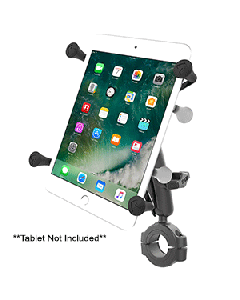 RAM Mount RAM&reg; Torque&trade; 1 1/8" - 1 1/2" Diameter Handlebar/Rail Base with 1" Ball, Medium Arm and X-Grip&reg; for 7-8" Tablets RAM-B-408-112-15-UN8U