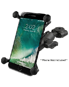 RAM Mount RAM&reg; Torque&trade; 3/8" - 5/8" Diameter Mini Rail Base with 1" Ball, Short Arm and X-Grip&reg; for Larger Phones RAM-B-408-37-62-A-UN10