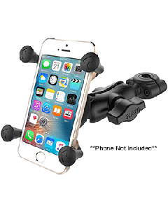 RAM Mount RAM&reg; Torque&trade; 3/8" - 5/8" Diameter Mini Rail Base with 1" Ball, Short Arm and X-Grip&reg; for Phones RAM-B-408-37-62-A-UN7U