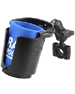 RAM Mount RAM&reg; Torque&trade; 3/4" - 1" Diameter Handlebar/Rail Base with 1" Ball, SHORT Arm and Level Cup&trade; RAM-B-408-75-1-A-132U