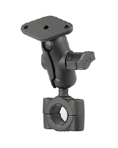 RAM Mount RAM&reg; Torque&trade; 3/4" - 1" Diameter Handlebar/Rail Base with 1" Ball, SHORT Arm and Diamond Plate RAM-B-408-75-1-A-238U