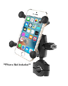 RAM Mount RAM&reg; Torque&trade; 3/4" - 1" Diameter Handlebar/Rail Base with 1" Ball, Short Arm and X-Grip&reg; for Phones RAM-B-408-75-1-A-UN7U