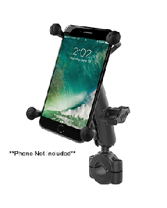 RAM Mount RAM&reg; Torque&trade; 3/4" - 1" Diameter Handlebar/Rail Base with 1" Ball, Medium Arm and X-Grip&reg; for Larger Phones RAM-B-408-75-1-UN10U