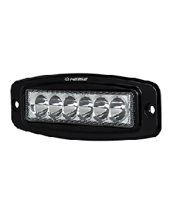 HEISE 6 LED Single Row Driving Light - Flush Mount HE-FMDL1