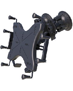 RAM Mount Dual Articulating Suction Cup w/Medium Length Double Socket Arm & Universal X-Grip® Cradle f/12" Large Tablets RAM-B-189-PIV1-UN11U