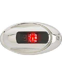 ATTWOOD LIGHTARMOR RED OVAL NAVIGATION LIGHT STAINLESS NV4012SSR-7