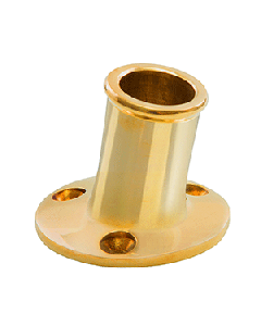 Whitecap Top-Mounted Flag Pole Socket Polished Brass - 3/4" ID S-5001B