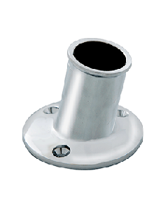 Whitecap Top-Mounted Flag Pole Socket CP/Brass - 1" ID S-5002