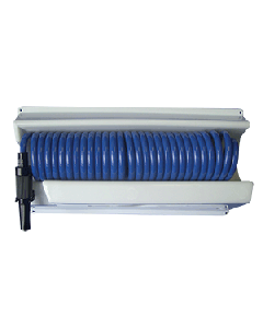 Whitecap 25' Blue Coiled Hose w/Mounting Case P-0443