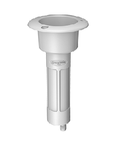 Mate Series Mate Series Plastic 0&Deg; Rod &Amp; Cup Holder - Drain - Round Top - White P1000Dw 72521