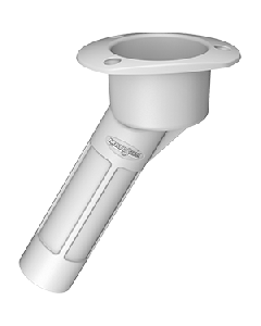 Mate Series Mate Series Plastic 30&Deg; Rod &Amp; Cup Holder - Open - Oval Top - White P2030W 72527