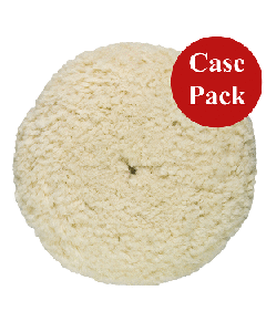 Presta Rotary Wool Buffing Pad - White Heavy Cut - *Case of 12* 810176CASE