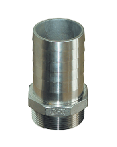 GROCO 3/4" NPT x 3/4" ID Stainless Steel Pipe to Hose Straight Fitting PTH-750-S