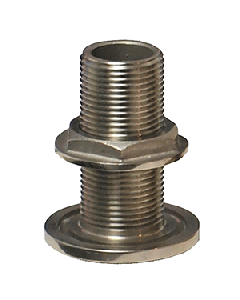 GROCO 1 1/2" STAINLESS STEEL THRU-HULL FITTING WITH NUT