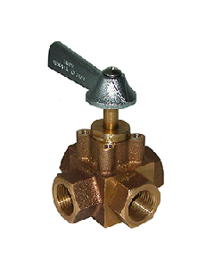 GROCO 1/2" 4-WAY TANK SELECTOR VALVE