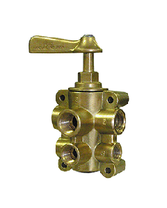 GROCO 6 PORT FUEL VALVE 1/2" MAIN 3/8" RETURN