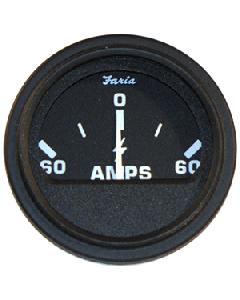 Faria 2" Heavy-Duty Ammeter (60-0-60) - Black 23006