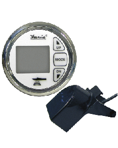 FARIA CHESAPEAKE WHITE SS 2"  DEPTH SOUNDER W/ AIR & WATER  13852